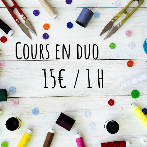 Cours couture duo 1 heure